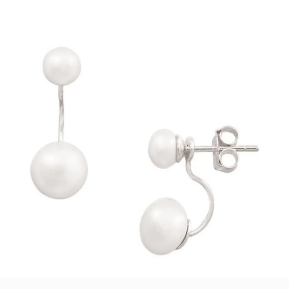 Rare Silpada Sterling Silver Lady Luxe Pearl Earrings P3355